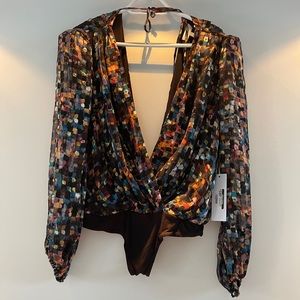 Ronny Kobo Mika bodysuit in multi print